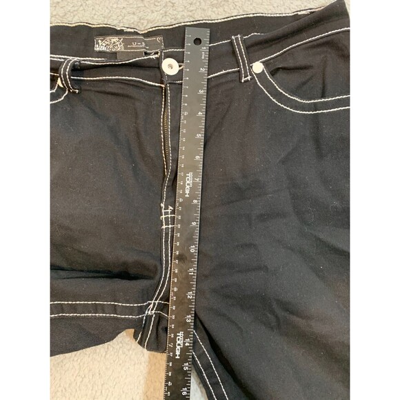 Women's Black and White U-51 Authentic Denim Shorts 5 Pocket Design Buttons - Picture 8 of 11